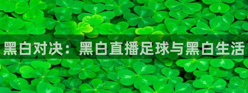 球神nba直播：黑白对决：黑白直播足球与黑白生活